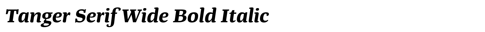 Tanger Serif Wide Bold Italic image